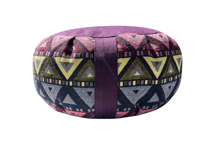 Geometry Meditation Cushion, 31 x 16 cm, Plum